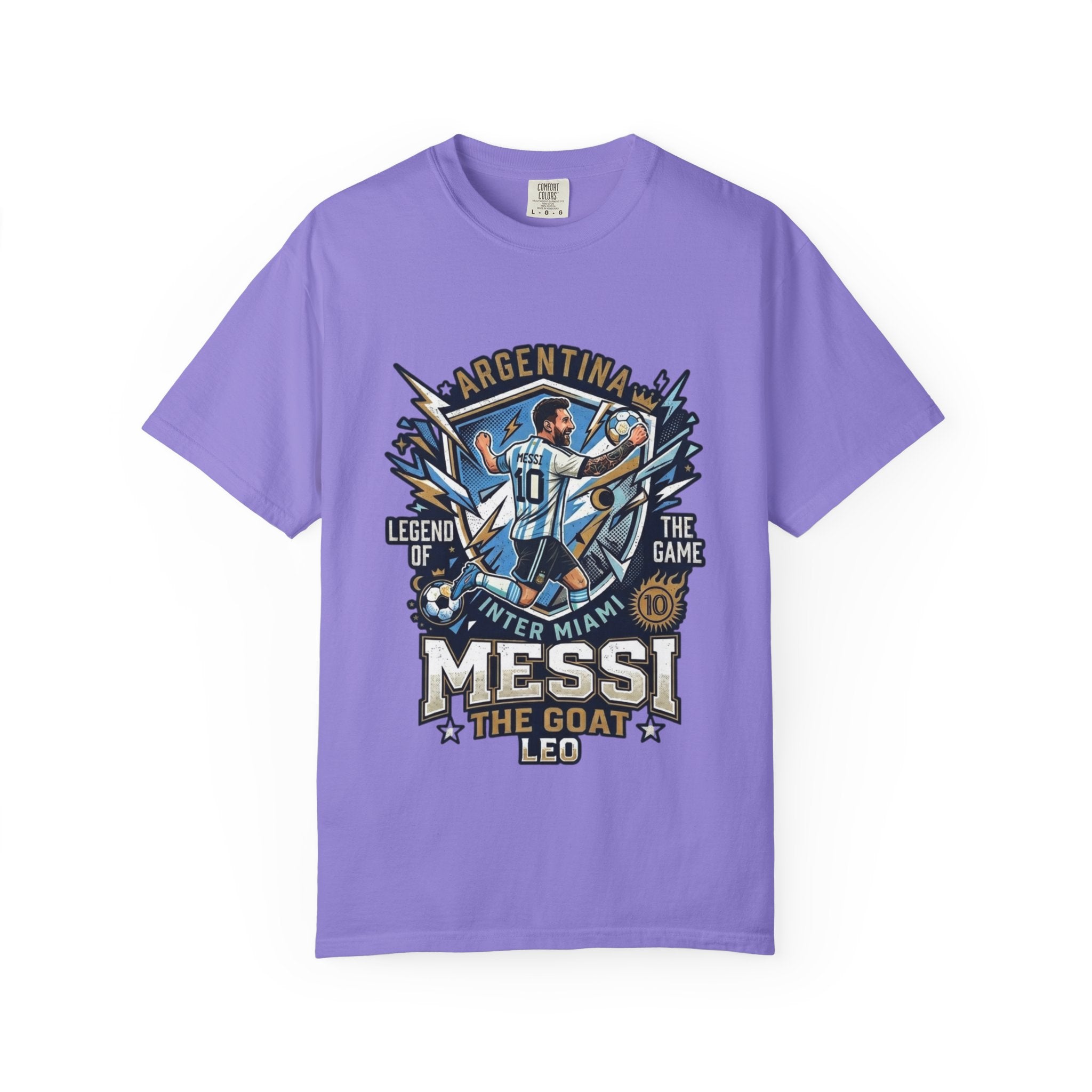 Messi "The GOAT" Soccer T-Shirt - Argentina Fan Version