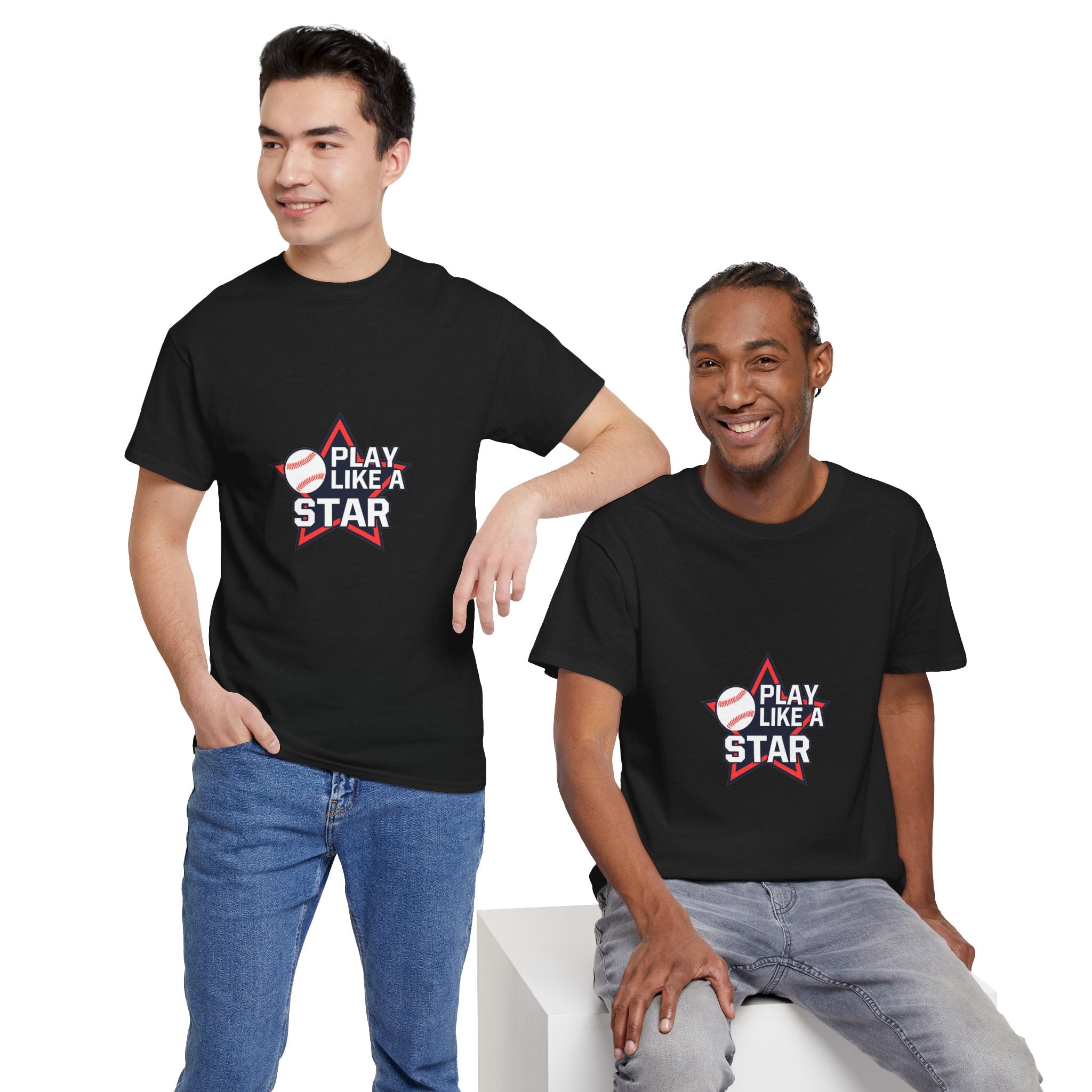 Play Like a Star Baseball Tee — Kids & Youth Sports Shirt