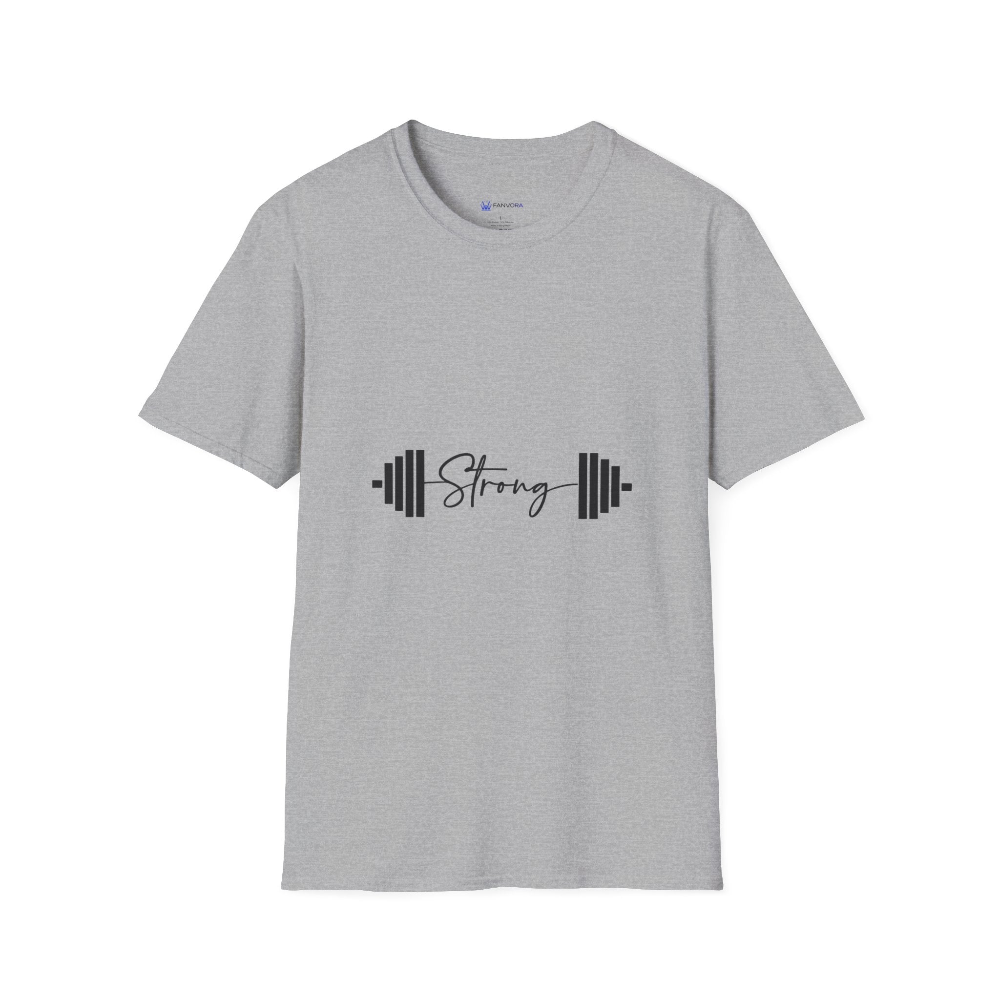 Strong Barbell T‑Shirt — Motivational Fitness Tee for Weightlifters