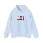 American Patriot Graphic Hoodie — Patriotic Fourth of July Sweatshirt.