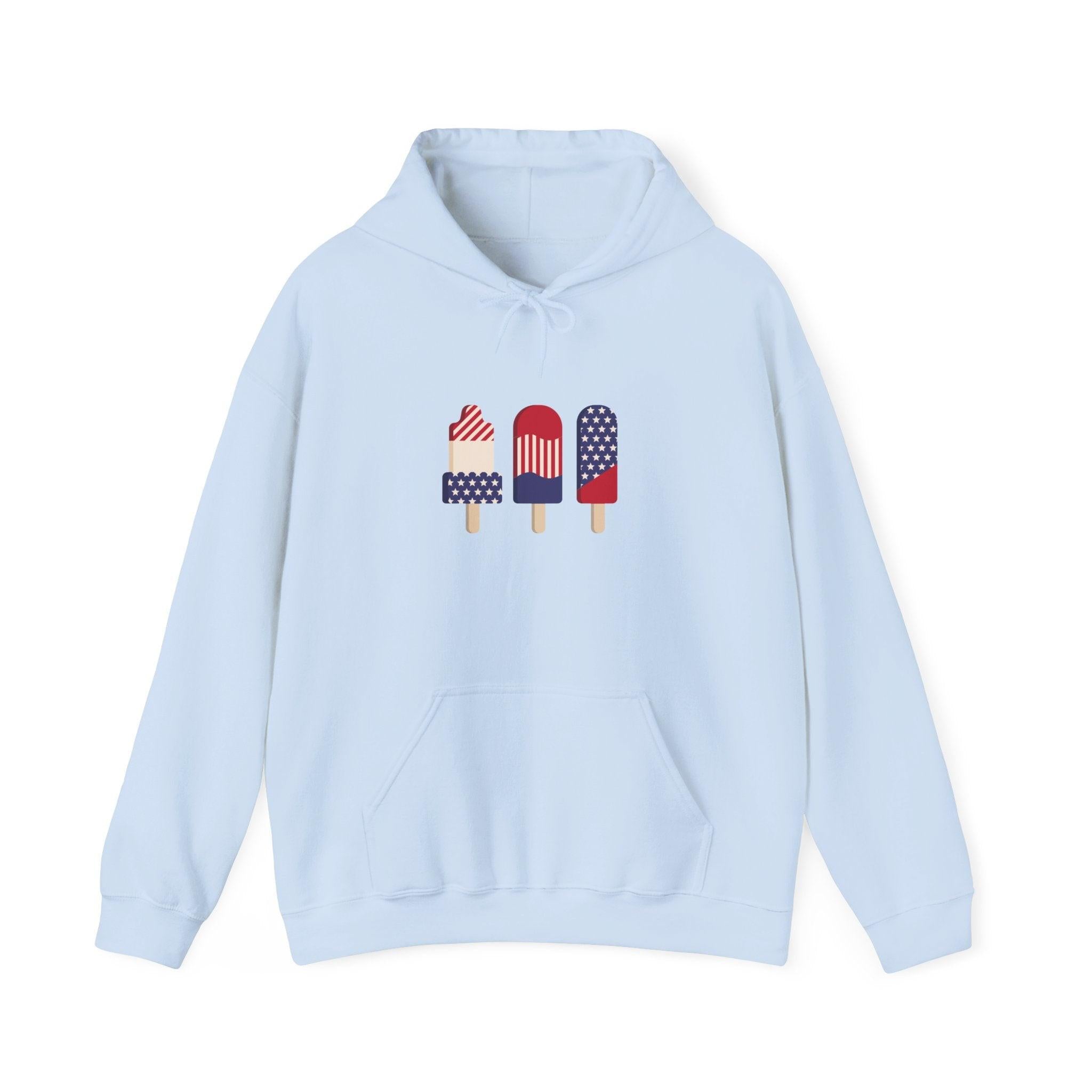 American Patriot Graphic Hoodie — Patriotic Fourth of July Sweatshirt.