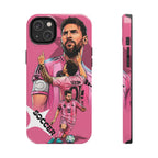Soccer Star Tough Phone Case pink —  Argentina legend.