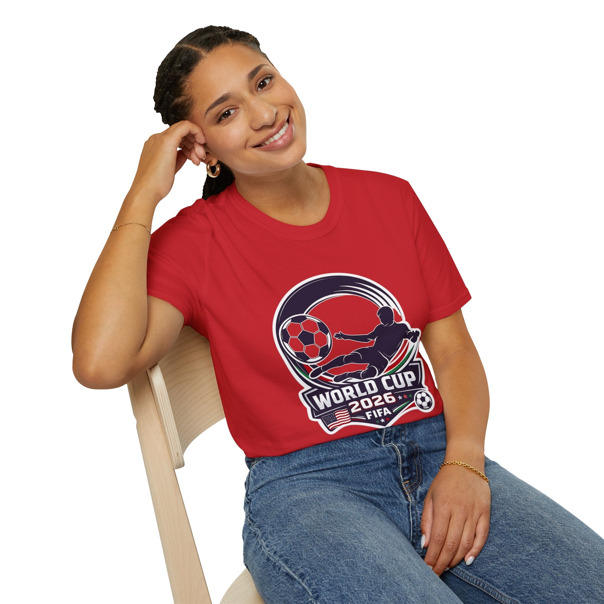 Soccer T-Shirt — FIFA Fan Tee with Player Silhouette