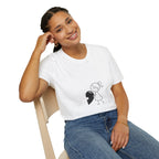 T-Shirt — Minimal Cute Girl Holding Heart Graphic Tee