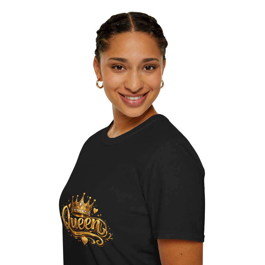 Queen Graphic T-Shirt — Gold Crown Design