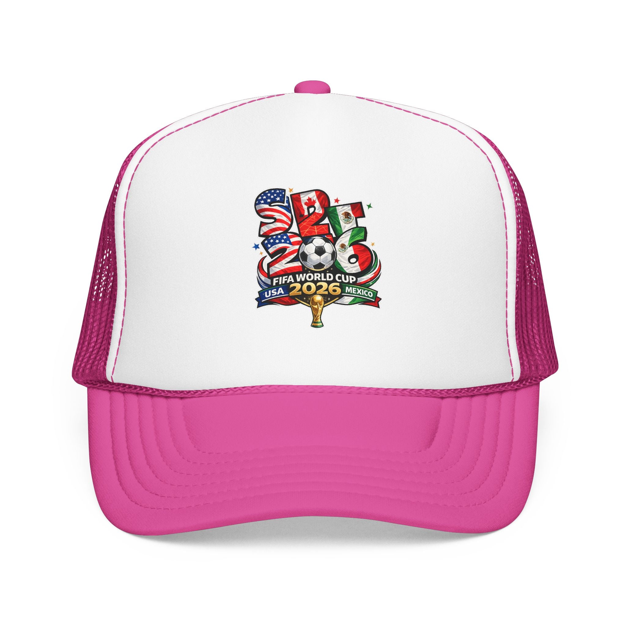 soccer cup 2026 Foam Trucker Hat — USA Soccer Patch Design