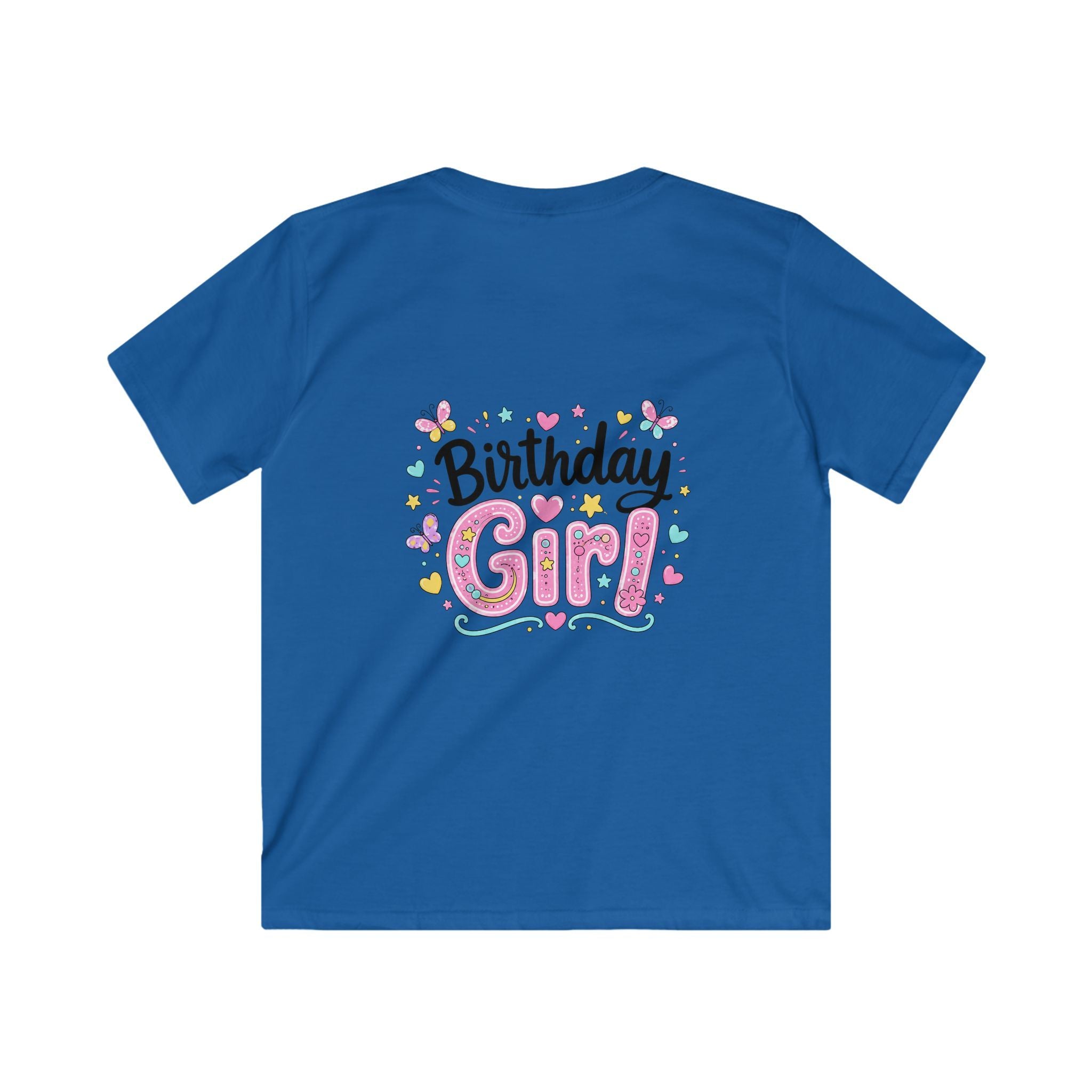 Kids Tee — ‘I Was 6 Now I’m 7’ Birthday Girl Cute Floral Design
