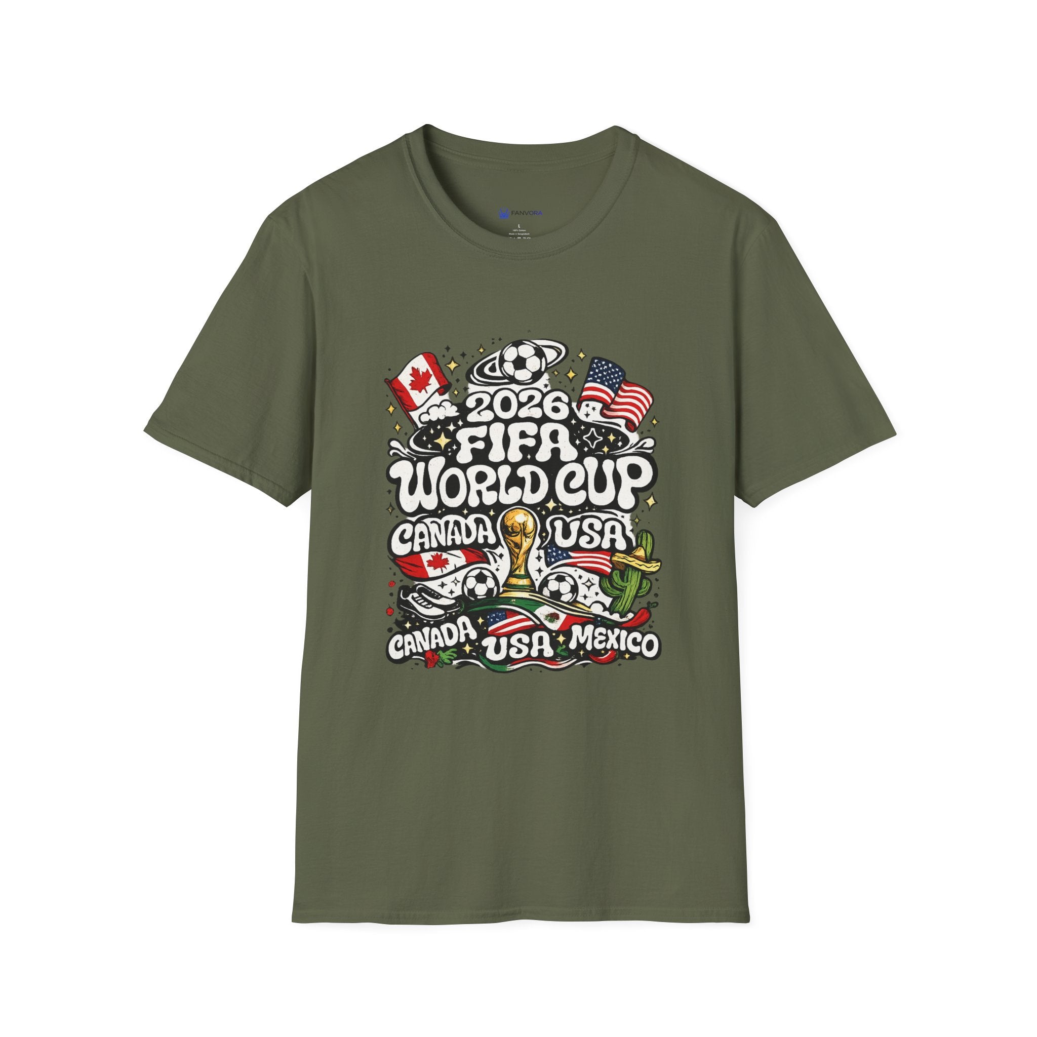 soccer T-Shirt — Canada USA Mexico Fans Shirt