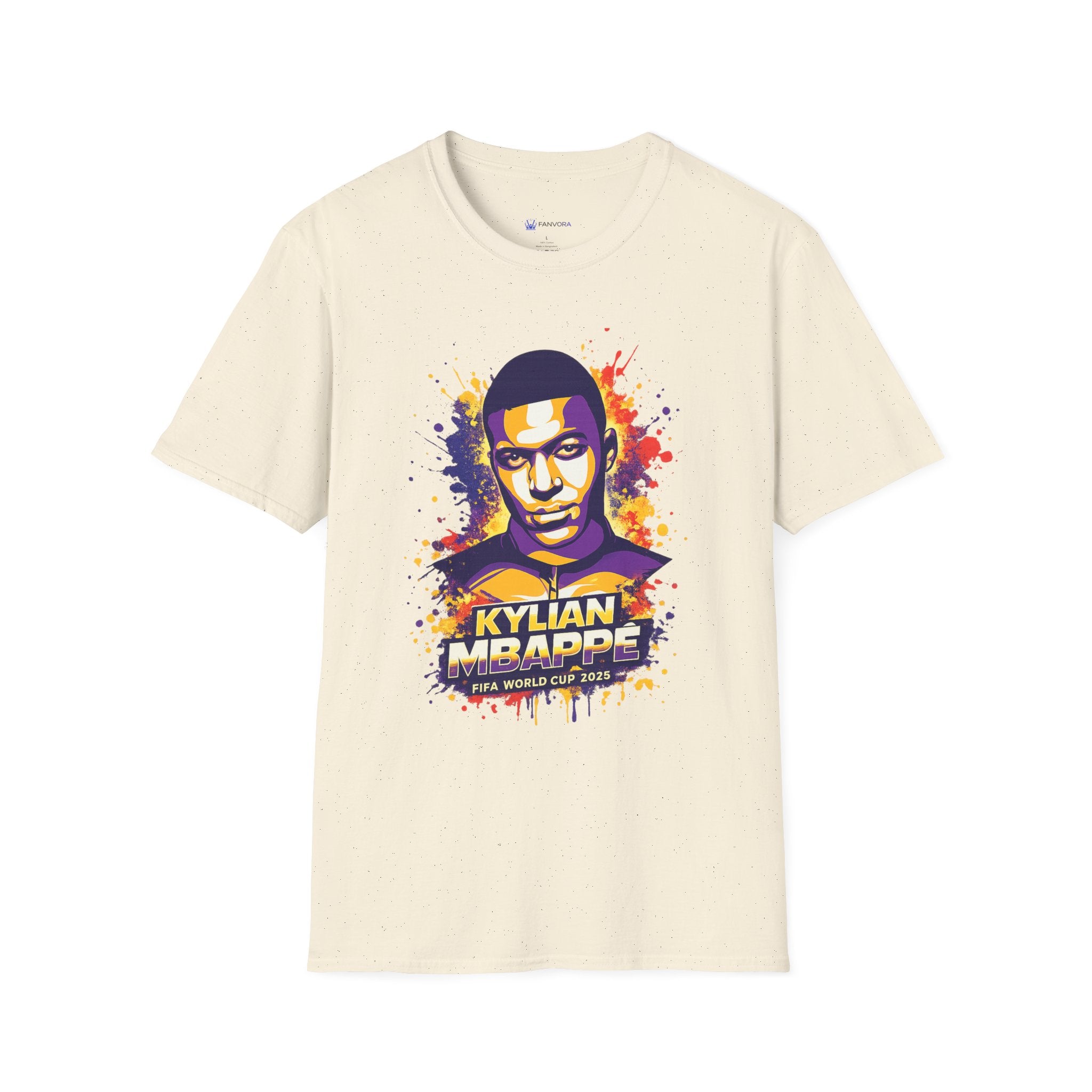 France legend Graphic T-Shirt — Vibrant Splash Portrait Soccer Fan Tee