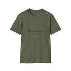 T-Shirt — "King of my" Script Tee with Heart | Cute Feminine Gift
