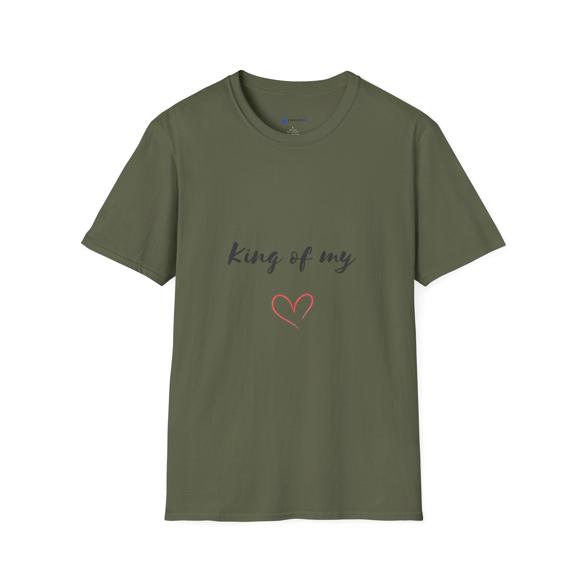 T-Shirt — "King of my" Script Tee with Heart | Cute Feminine Gift