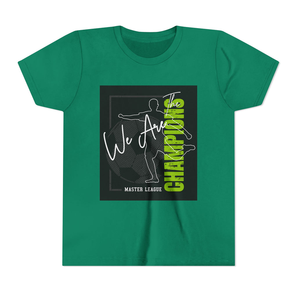 Youth Tee — "We Are Champions" Soccer Champion Graphic Shirt