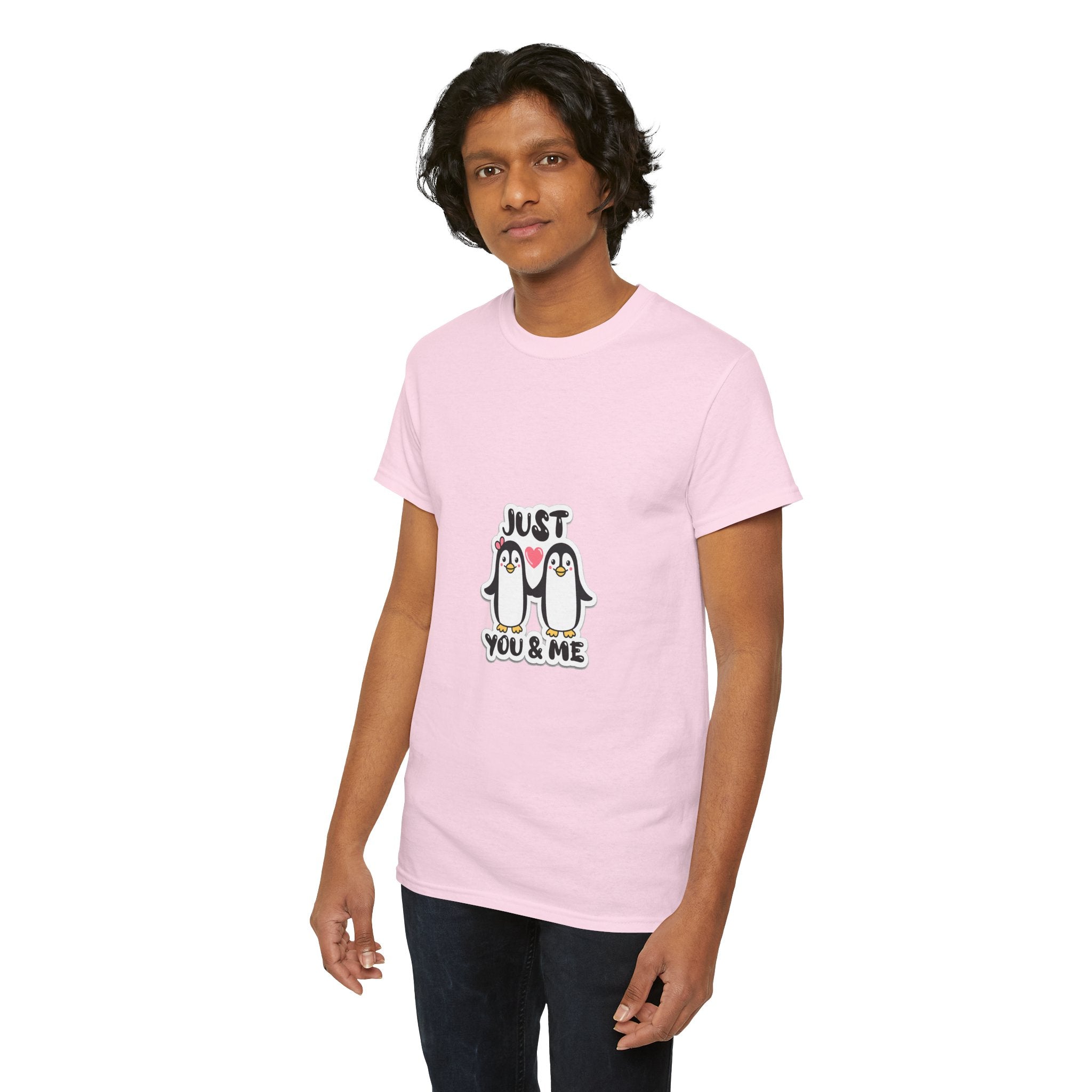 Just You & Me Penguin Tee — Cute Couples Graphic T-Shirt