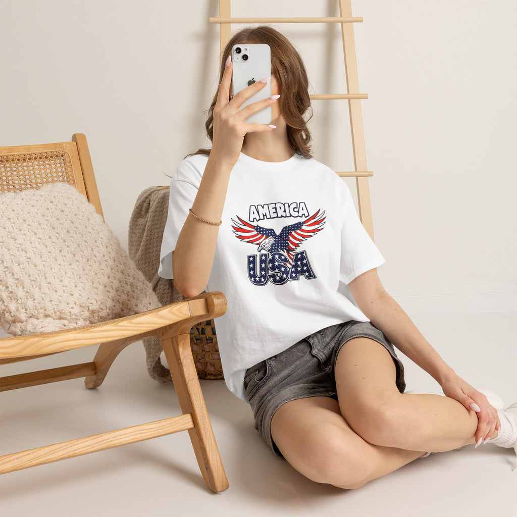 USA Eagle T-Shirt – America Patriotic Graphic Tee for 4th of July