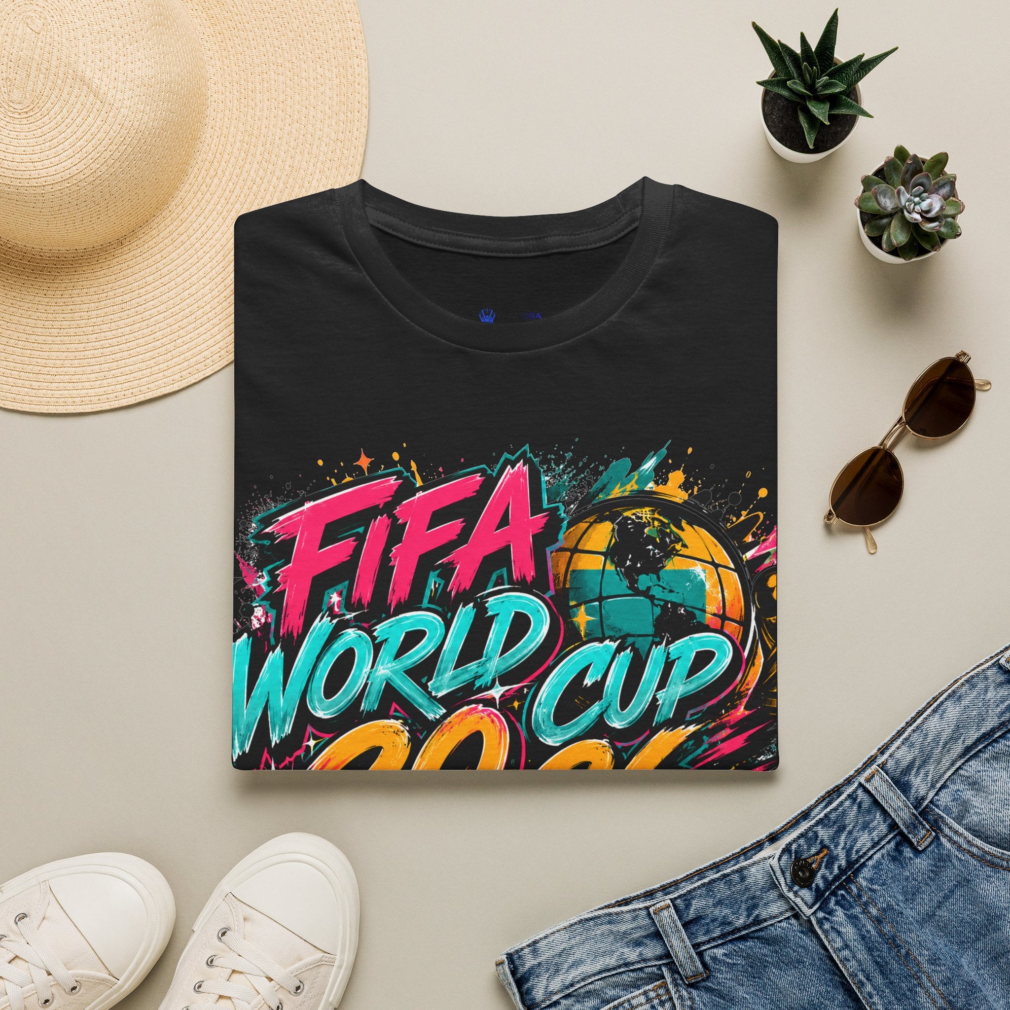 Soccer 2026 T-Shirt —  Bright color splash Graphic Tee.