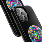 Matte Black iPhone Tough Cases 12 to 17 Pro Max  — "King of Pop Forever" Retro Pop Art Phone Case
