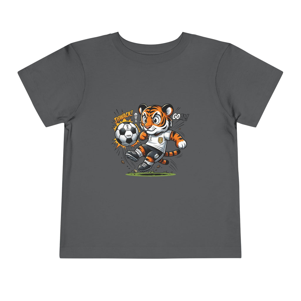 Toddler Soccer Tiger Tee — Cute Kicking Tiger Football Shirt for Kids