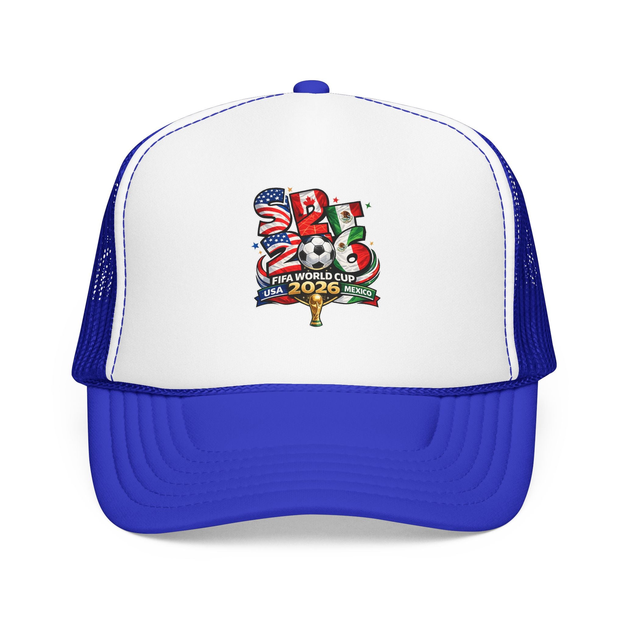 soccer cup 2026 Foam Trucker Hat — USA Soccer Patch Design