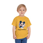 Toddler Tee — Cute Mickey "happy birthday" Birthday Shirt for Kids