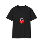 Heart Lock T-Shirt — Cute Red Heart Padlock Graphic Tee for Valentine’s Day