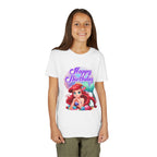 Birthday Youth Tee - Cute Mermaid "Happy Birthday" Graphic