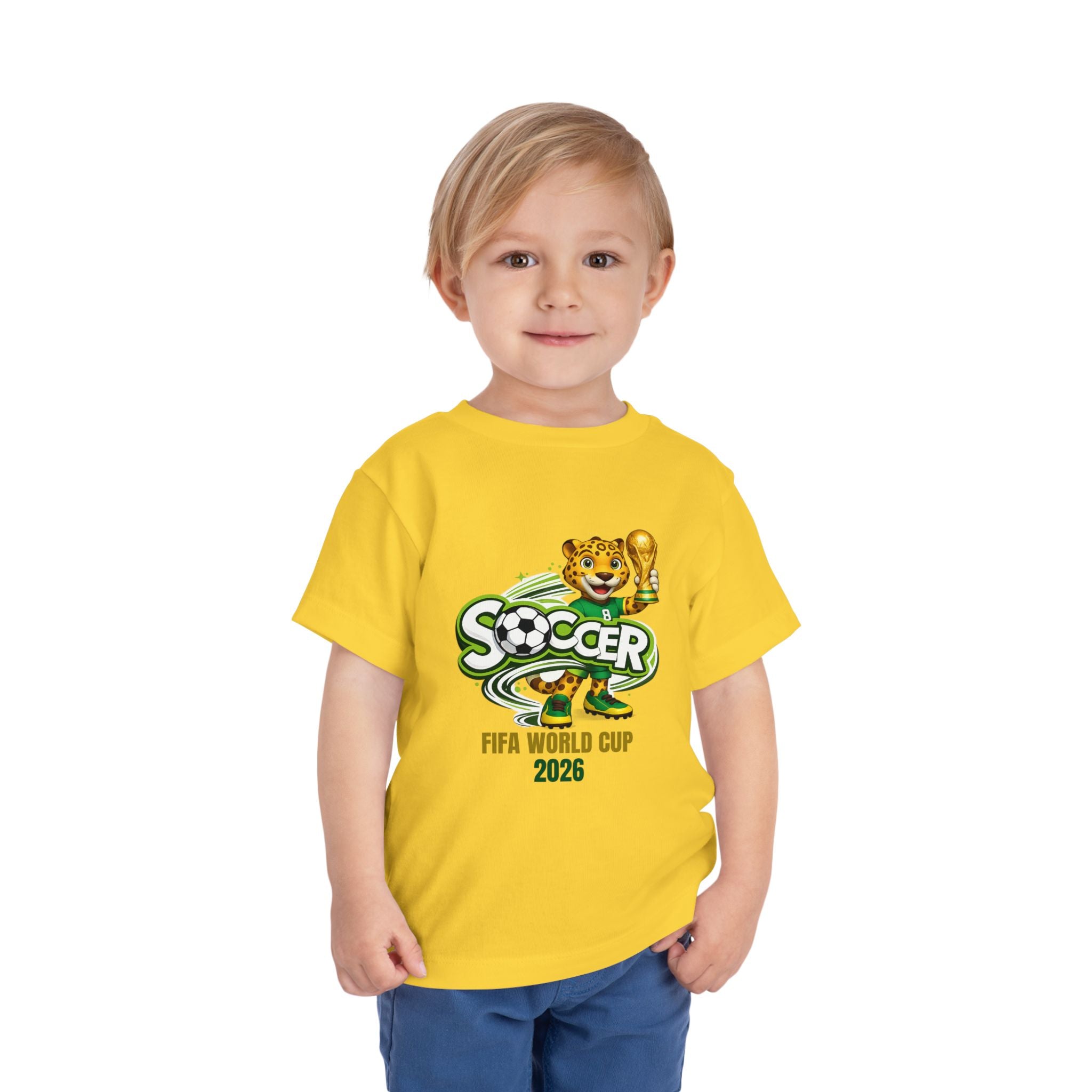 Soccer cup 2026 Toddler Soccer Tee — Cute Tiger Mascot Trophy Design