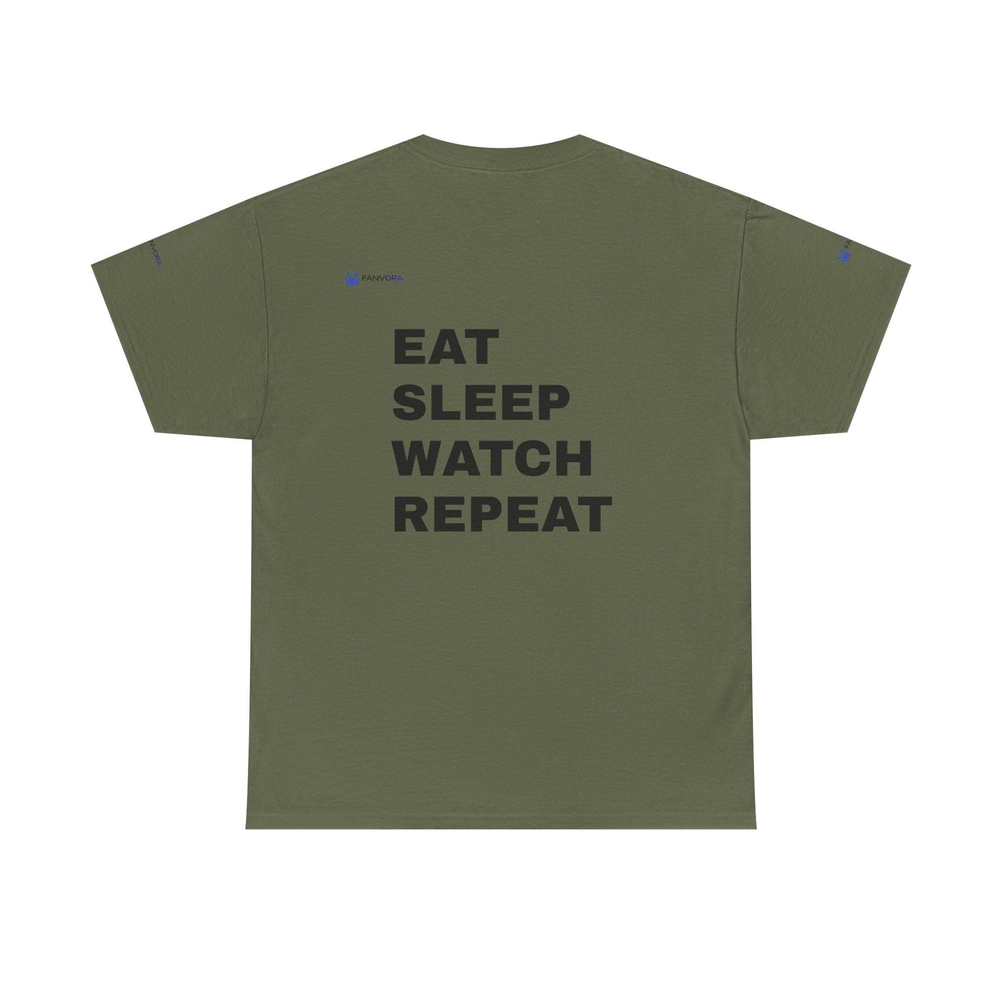 World Cup 2026 Energy Soccer Tee — "EAT SLEEP WATCH REPEAT" Fans Inspired.