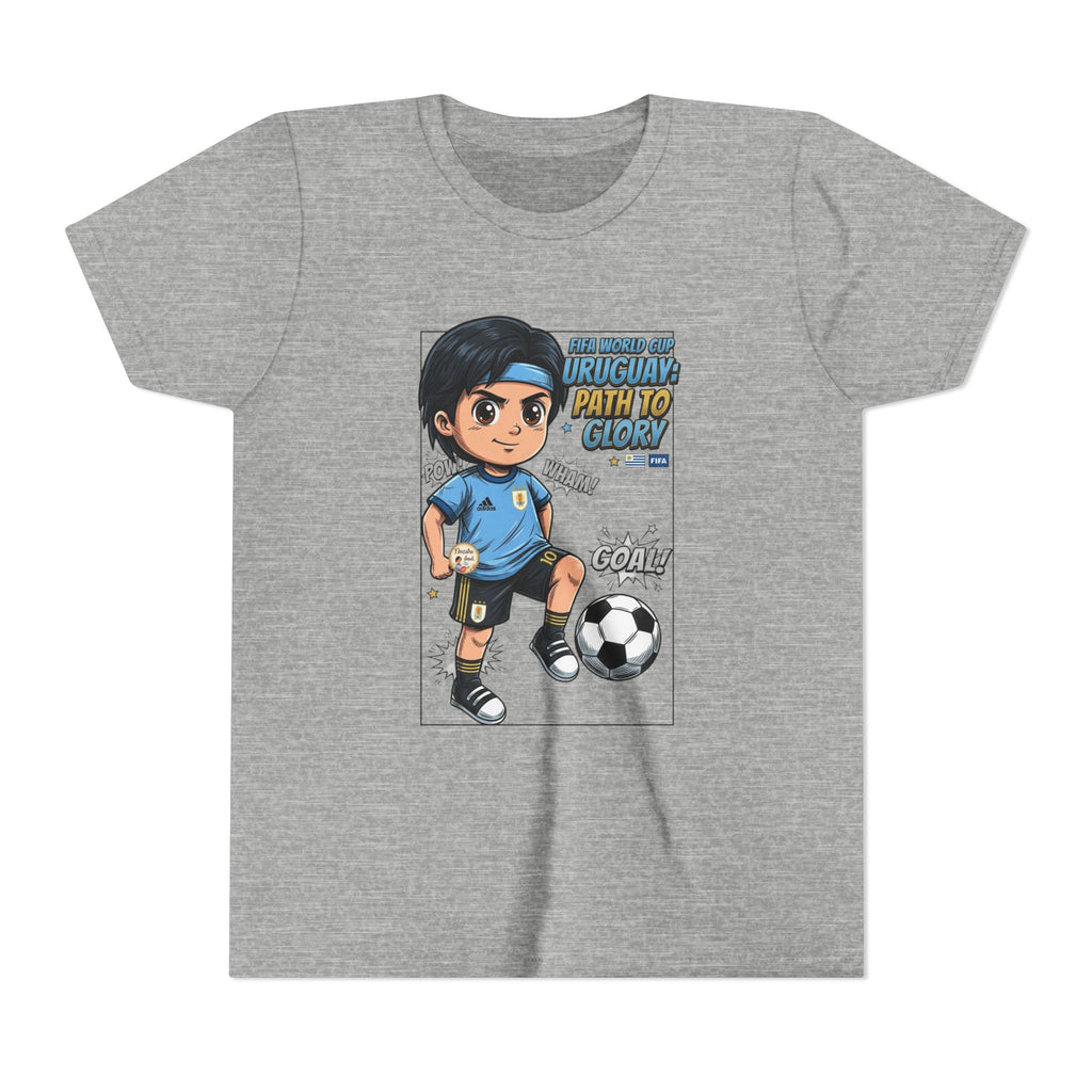 Youth Soccer Tee – Cute Cartoon Player "Ready to Score" Kids Jersey
