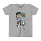 Youth Soccer Tee – Cute Cartoon Player "Ready to Score" Kids Jersey