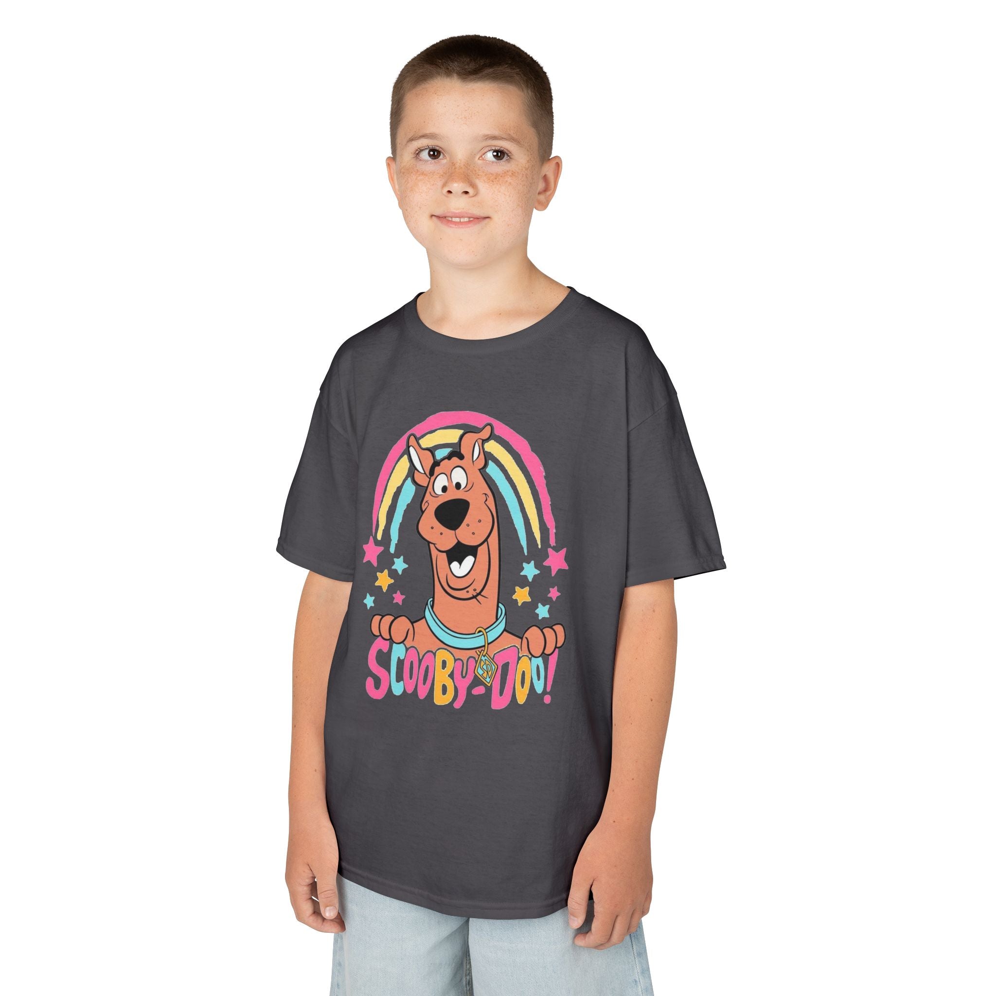 Scooby-Doo Kids T‑Shirt — Colorful Rainbow Cartoon Tee for Kids