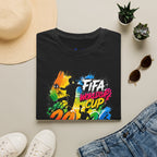 Soccer 2026 T-Shirt — Colorful Player Silhouette Design.