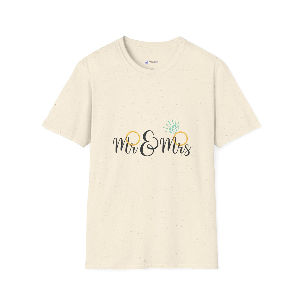 Mr & Mrs Wedding T‑Shirt — Bridal Rings Engagement Tee
