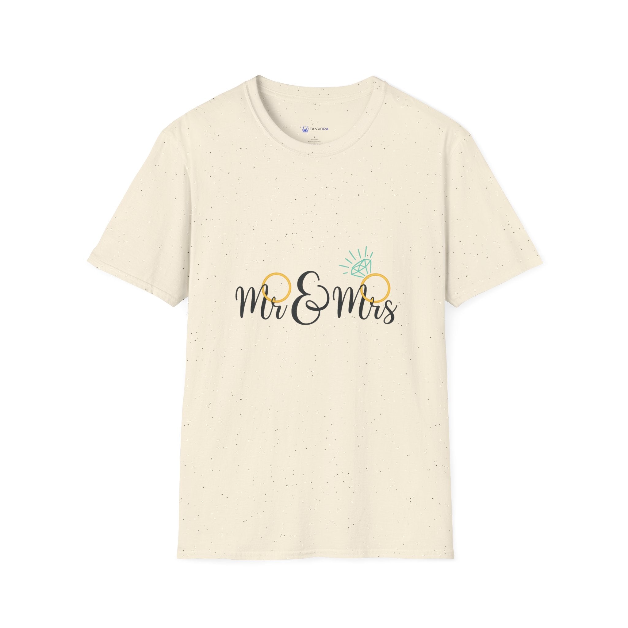 Mr & Mrs Wedding T‑Shirt — Bridal Rings Engagement Tee