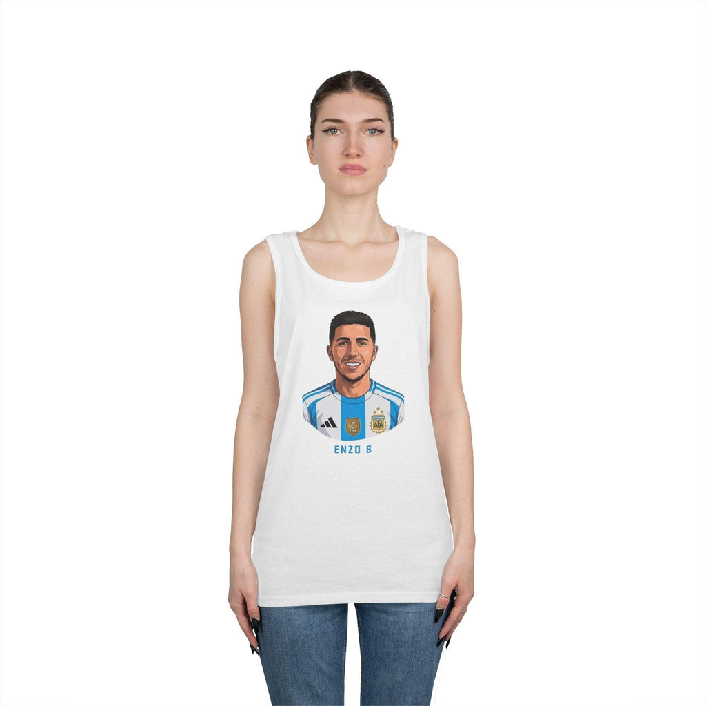 "I am Here to Stay" Argentina Soccer Star Tank Top — Jersey Portrait World Cup 2026.