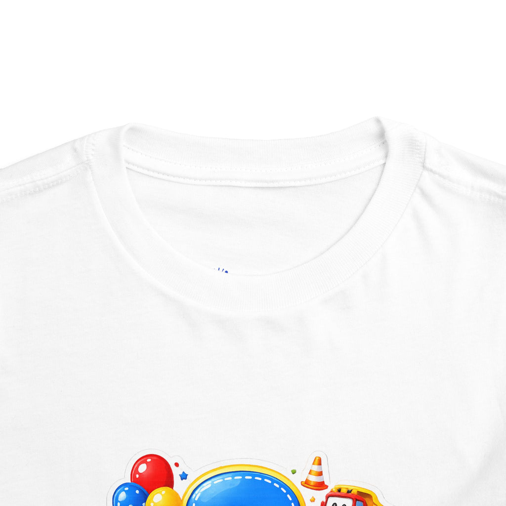 Toddler Birthday Tee — "3" Race Car Happy Birthday Shirt