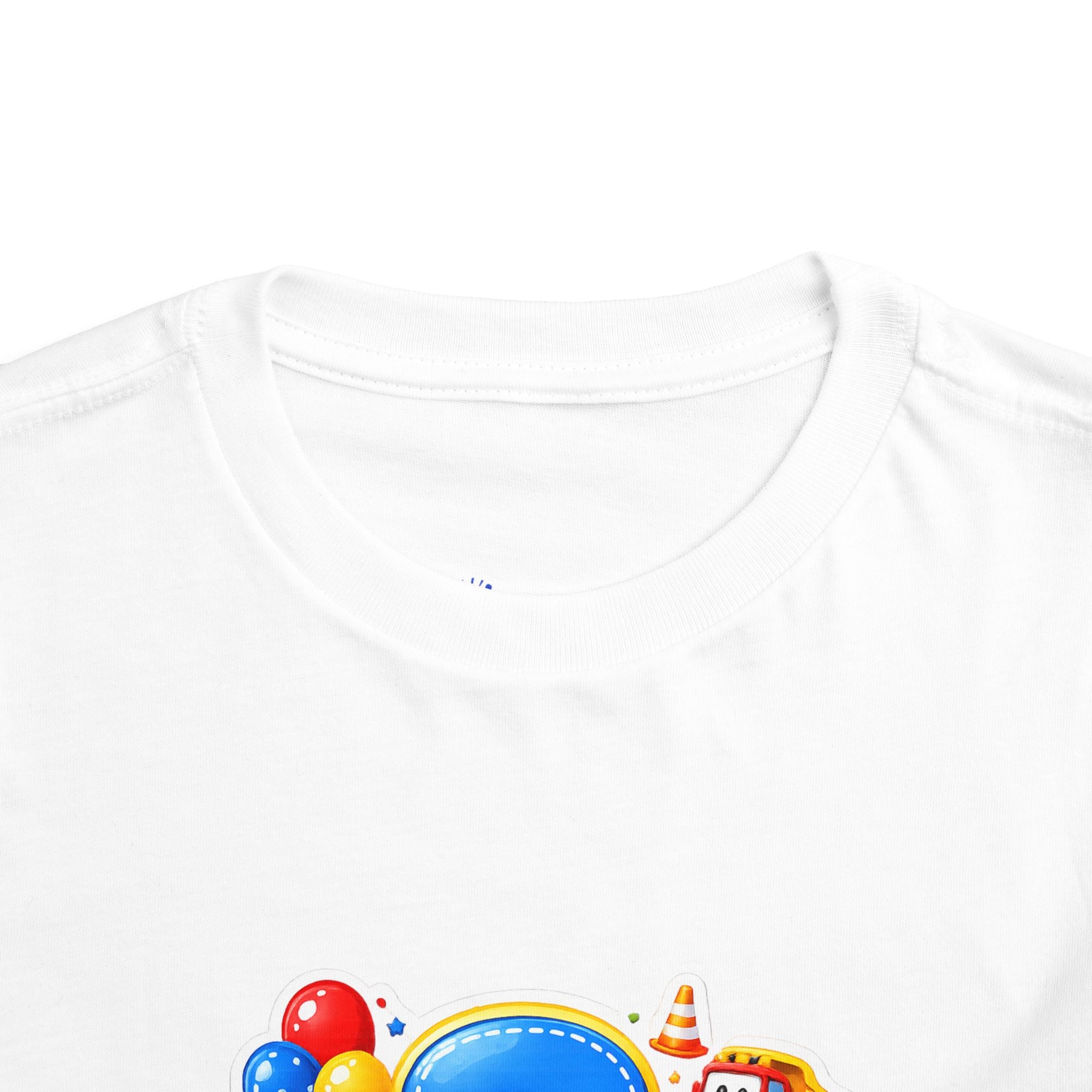Toddler Birthday Tee — "3" Race Car Happy Birthday Shirt