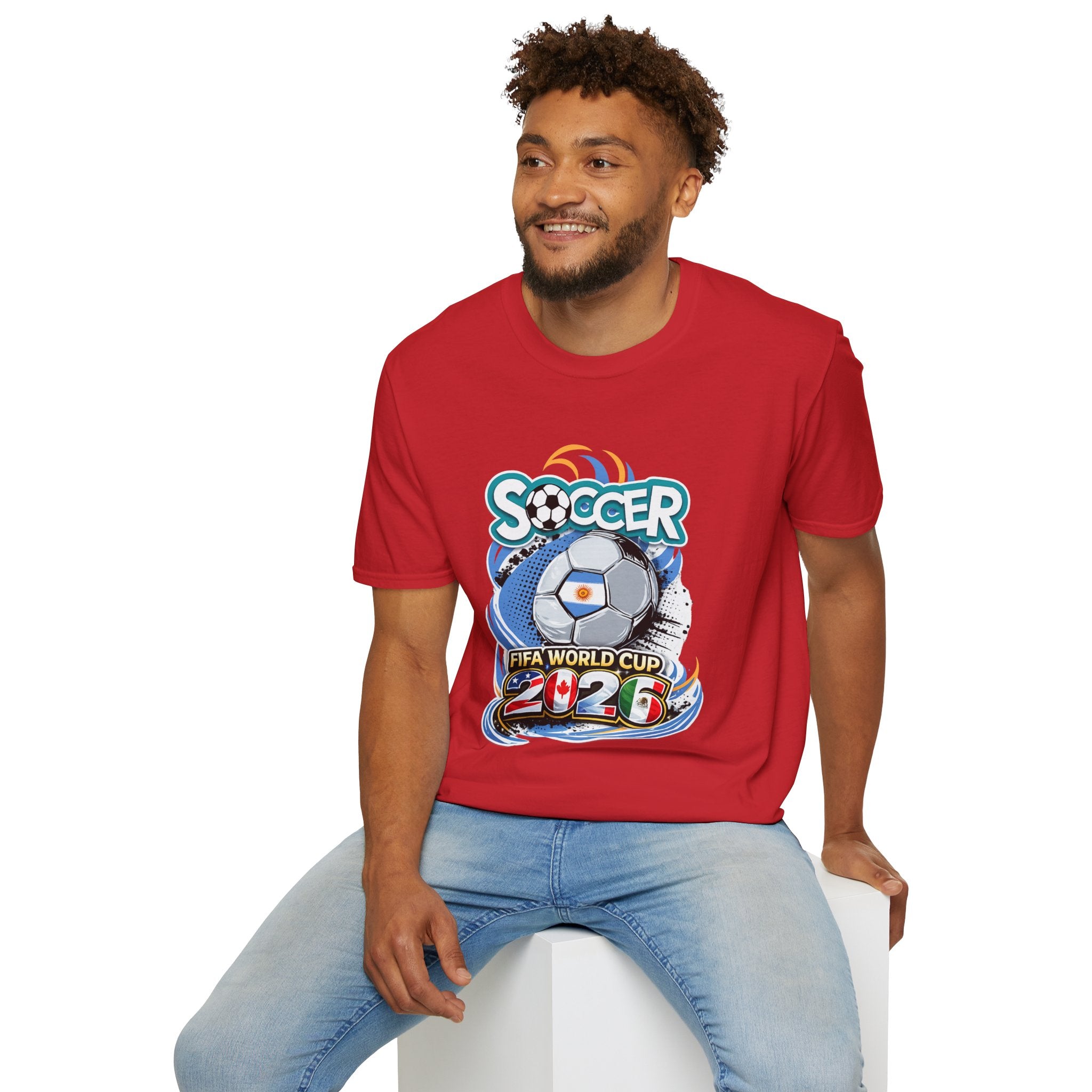 Soccer 2026  Graphic T-Shirt — Retro Ball Design soccer cup tee