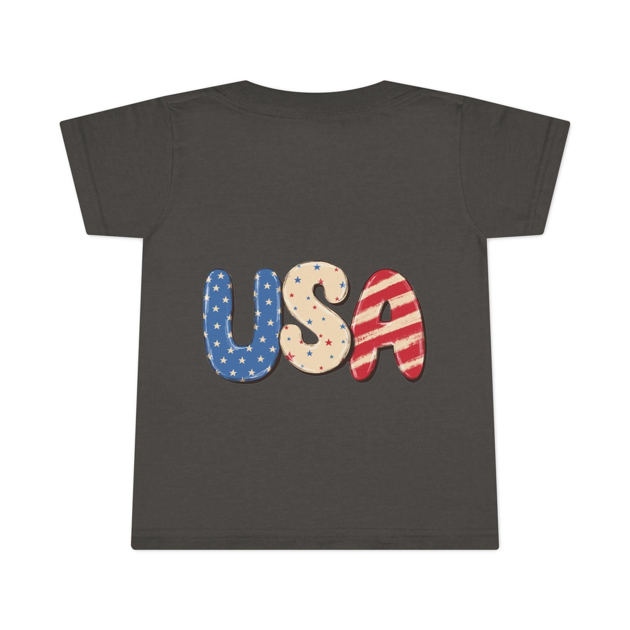 Toddler T-Shirt — Cute Patriotic Fourth of July Stitch Tee (Happy 4th of July, USA Independence day design).