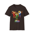 Kids Mascot Team T-Shirt — Cheerful Moose, Cheetah & Eagle Design
