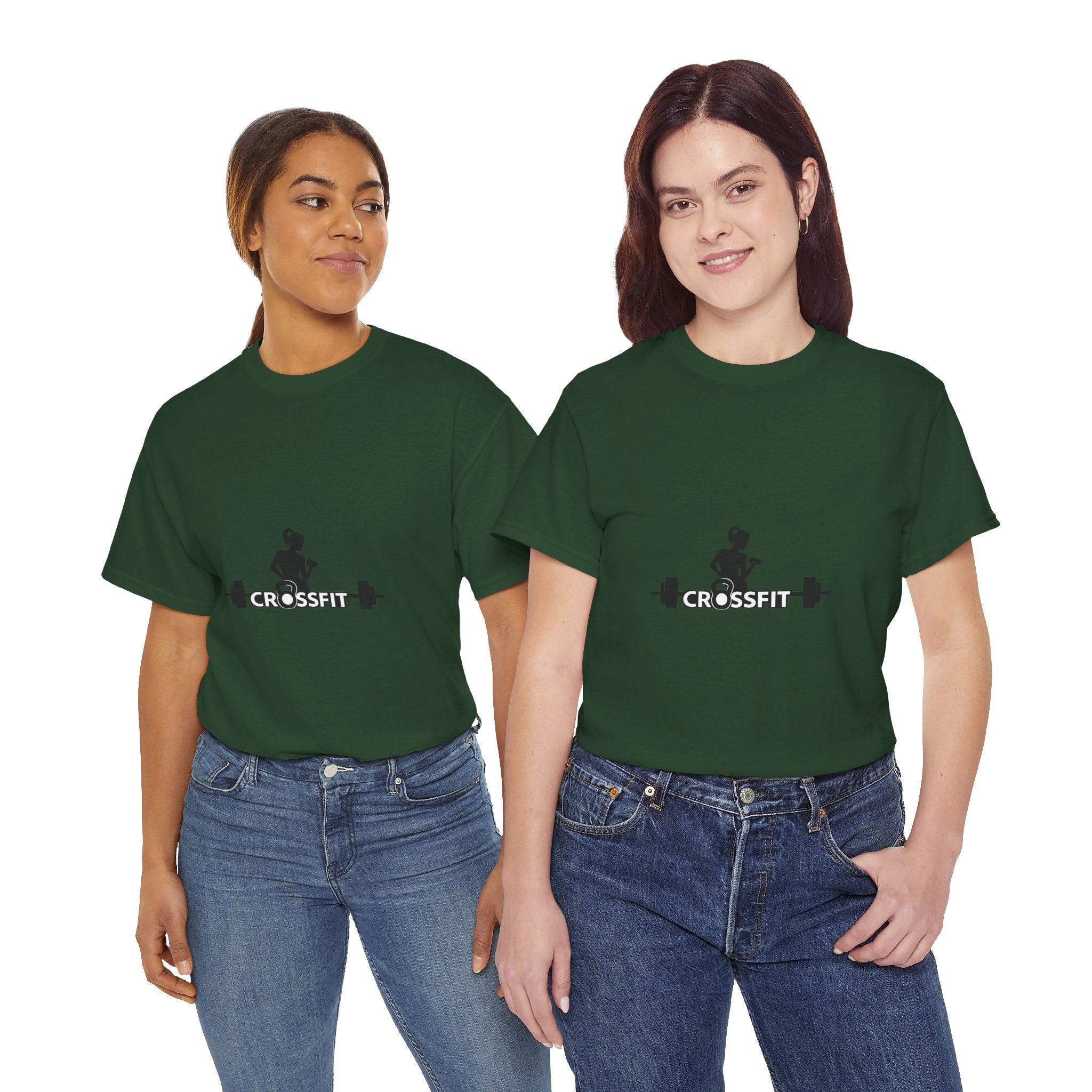 CrossFit Weightlifter T-Shirt — Barbell Silhouette Gym Tee