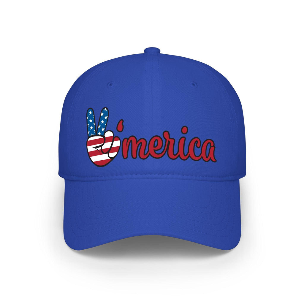 Merica peace sign patriotic baseball cap