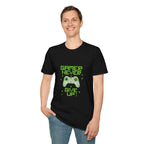 Gamer Never Give Up T-Shirt — Retro Pixel Controller Gaming Tee