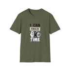 I Can Freeze Time Camera T‑Shirt — Vintage Photographer Quote Tee