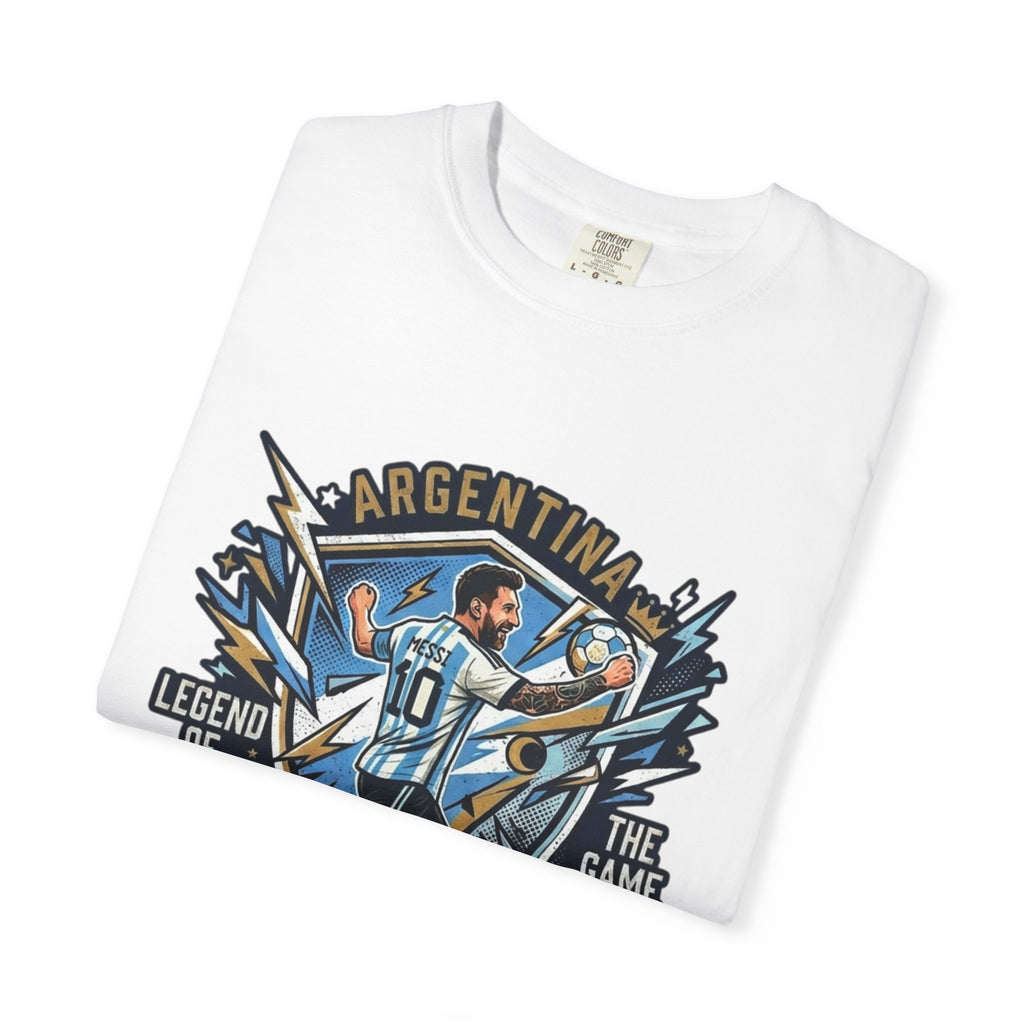 Messi "The GOAT" Soccer T-Shirt - Argentina Fan Version