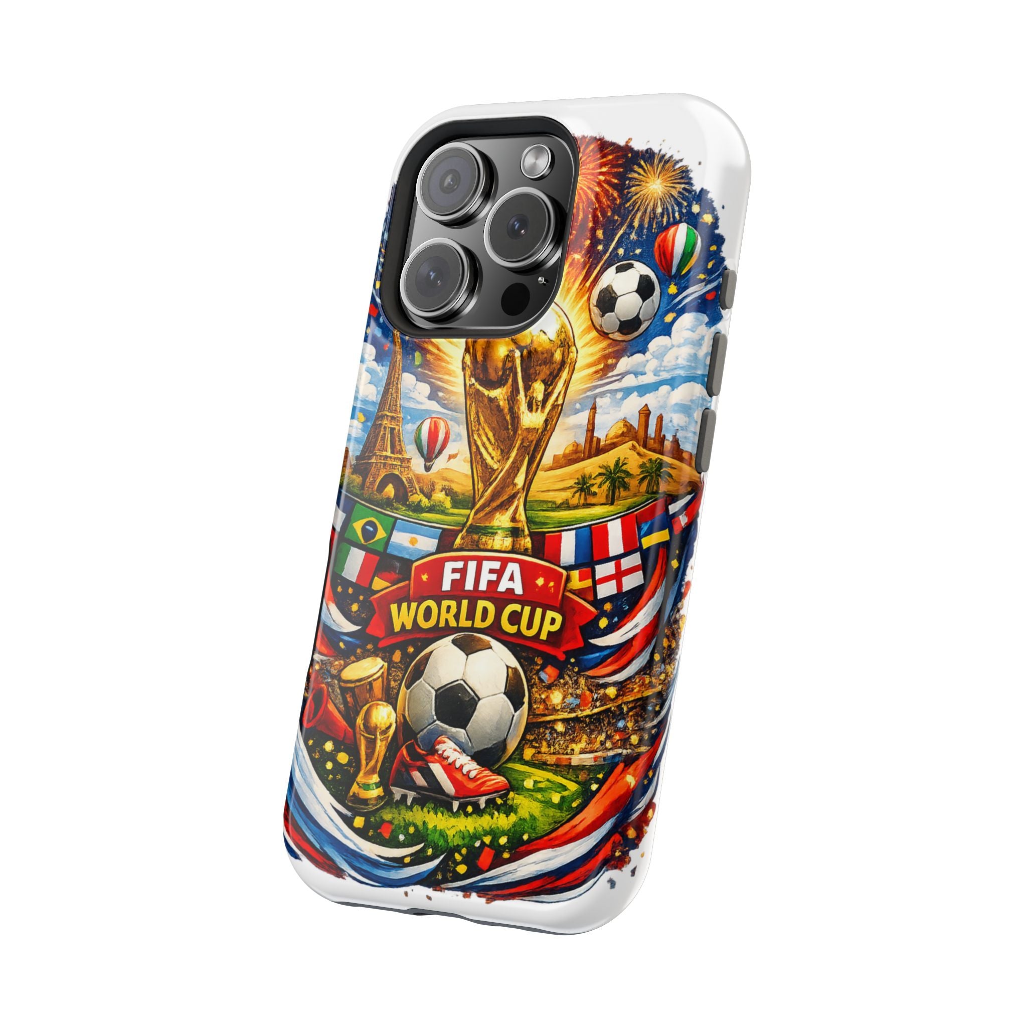 Soccer Magnetic Impact-Resistant Phone Case — FIFA Trophy Design