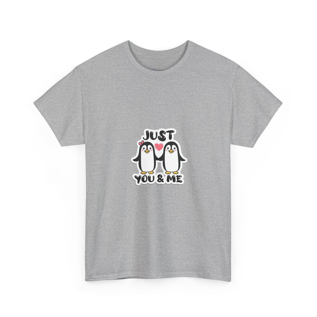 Just You & Me Penguin Tee — Cute Couples Graphic T-Shirt