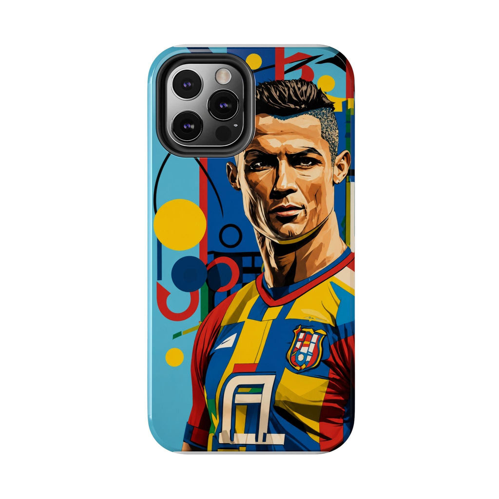 Portugal  legend Pop Art Tough Phone Case — Colorful Soccer Legend Protective Cover.