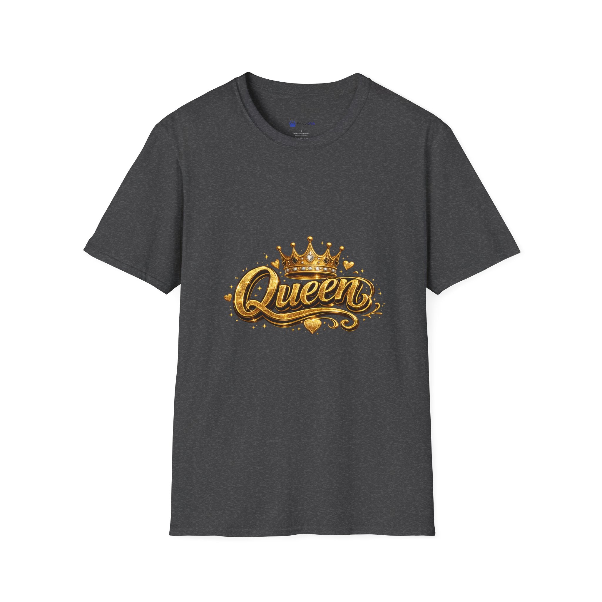 Queen Graphic T-Shirt — Gold Crown Design