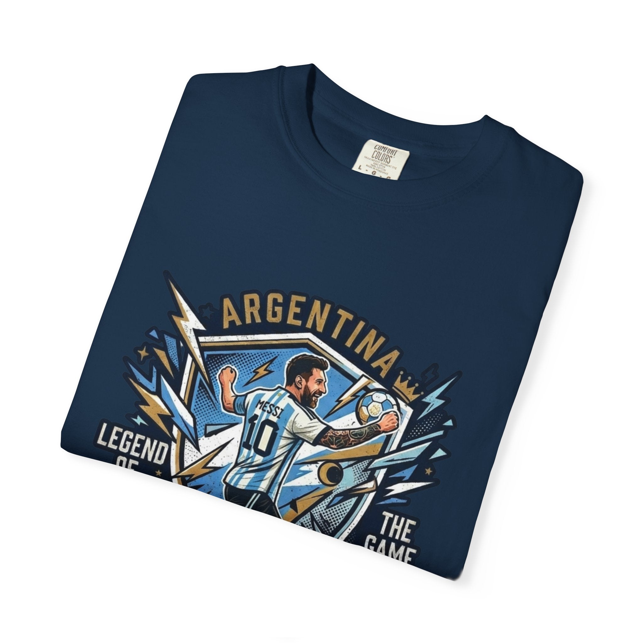 Messi "The GOAT" Soccer T-Shirt - Argentina Fan Version