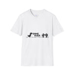 T-Shirt — "Game Over" Dino Pixel Tee (Retro Dinosaur Side-Scroller Design)